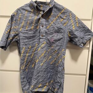 Gray Shirt with Yellow Text Design